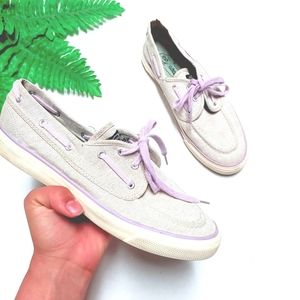 🍭Sperry | Top Sider Loafers, silver and lavender